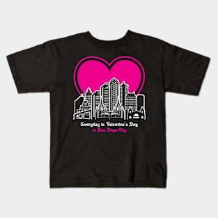 Valentine's Day in San Diego City Kids T-Shirt